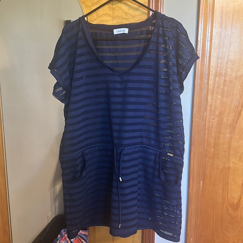 Calvin Klein Navy Cover-Up